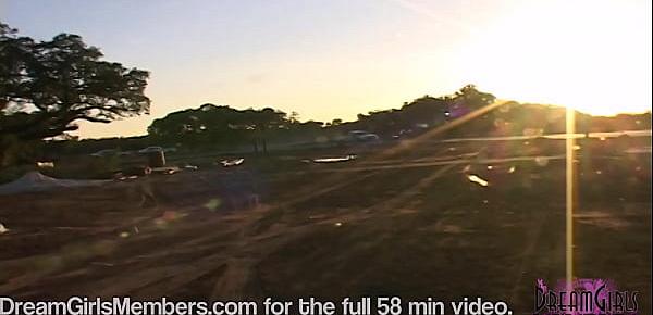 Wild Brunette Gets Naked At A Construction Sites